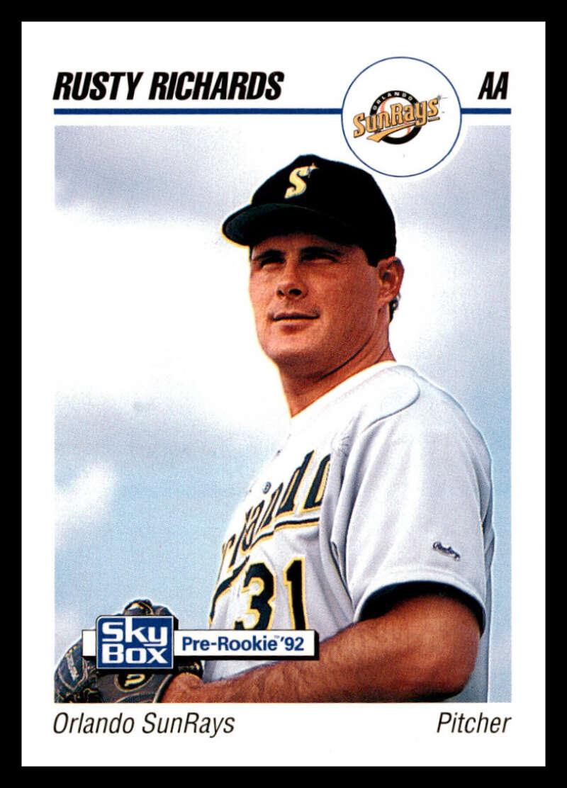 1992 Skybox AA #225 Rusty Richards Orlando Sun Rays NM-MT Baseball Card Image 1