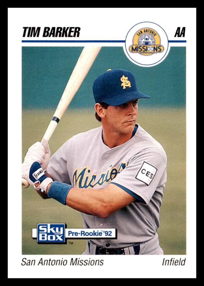 1992 Skybox AA #243 Tim Barker San Antonio Missions NM-MT Baseball Card Image 1