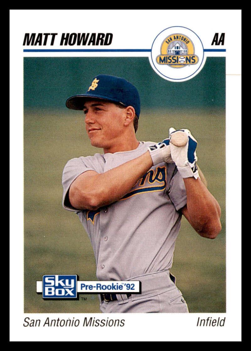 1992 Skybox AA #247 Matt Howard San Antonio Missions NM-MT Baseball Card Image 1