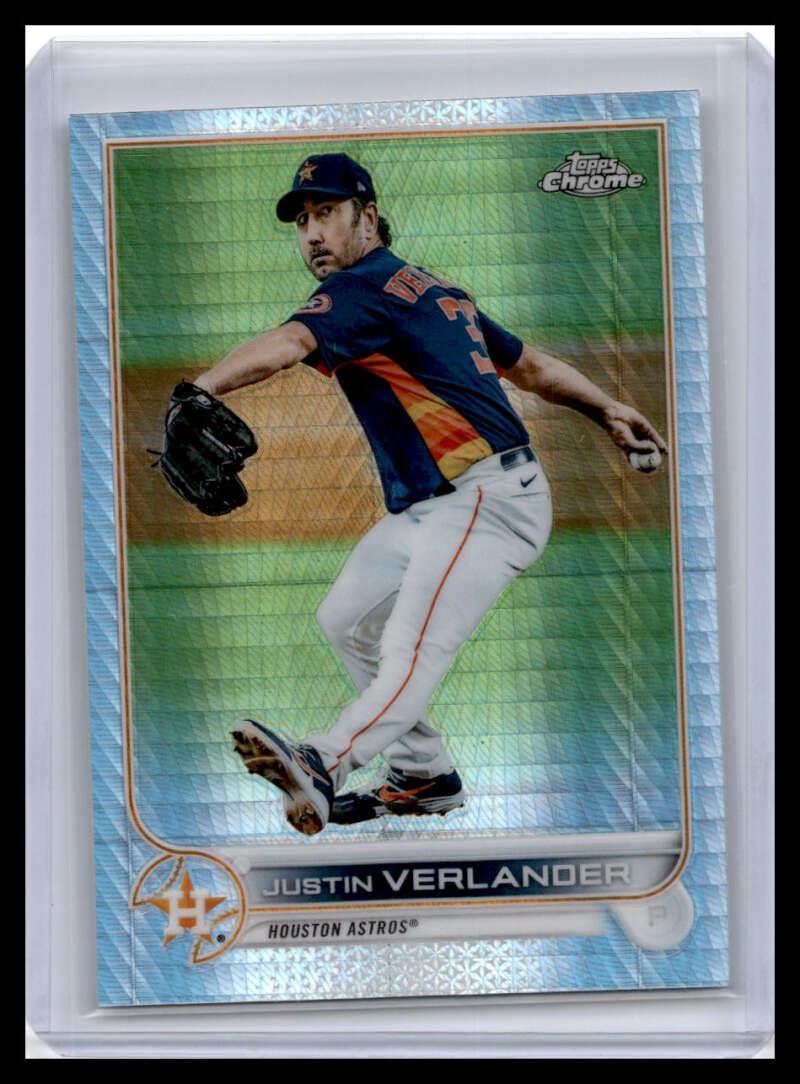 2022 Topps Chrome #87 Justin Verlander NM-MT Houston Astros Baseball Card Image 1