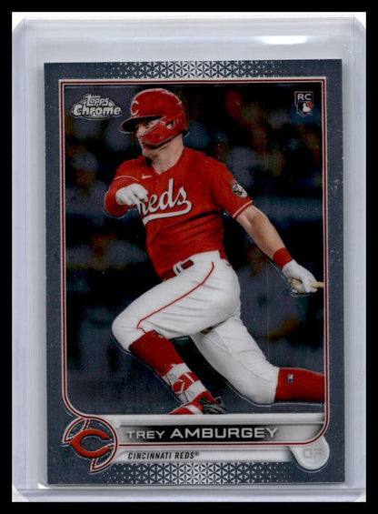 2022 Topps Chrome #61 Trey Amburgey NM-MT Cincinnati Reds Baseball Card Image 1