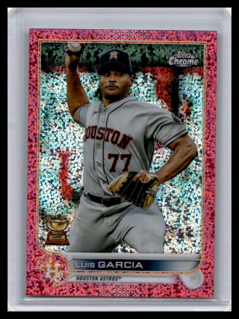2022 Topps Chrome #12 Luis Garcia NM-MT Houston Astros Baseball Card Image 1
