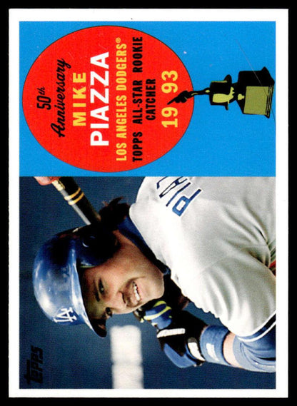 2008 Topps #AR40 Mike Piazza EX/NM Los Angeles Dodgers Baseball Card Image 1