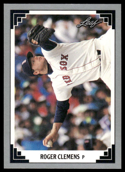 1991 Leaf #488 Roger Clemens EX/NM Boston Red Sox Baseball Card Image 1