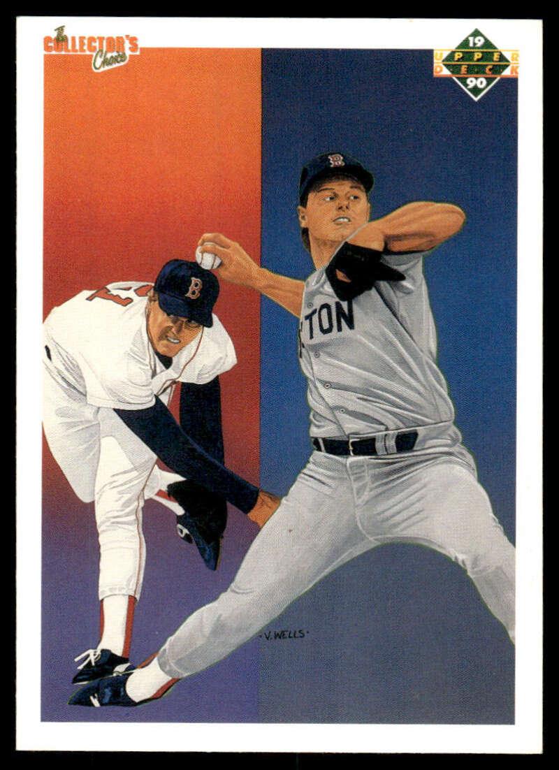 1990 Upper Deck #57 Roger Clemens EX/NM Boston Red Sox Baseball Card Image 1