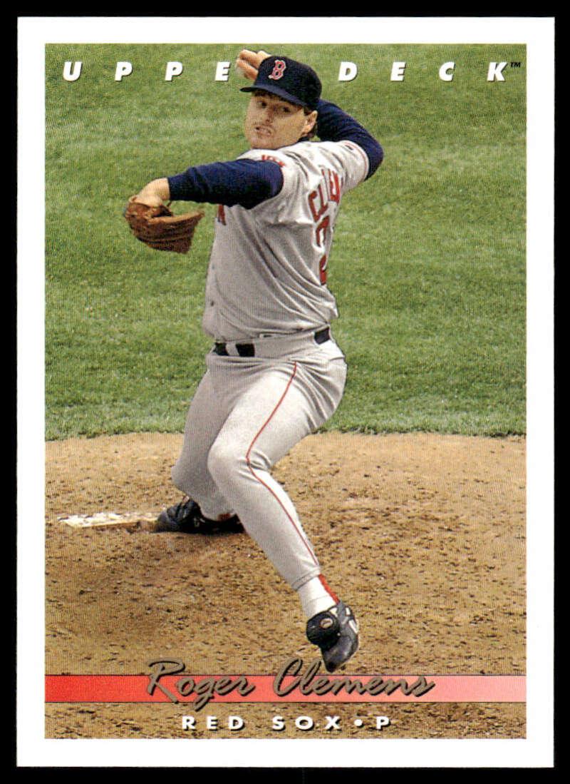 1993 Upper Deck #135 Roger Clemens EX/NM Boston Red Sox Baseball Card Image 1