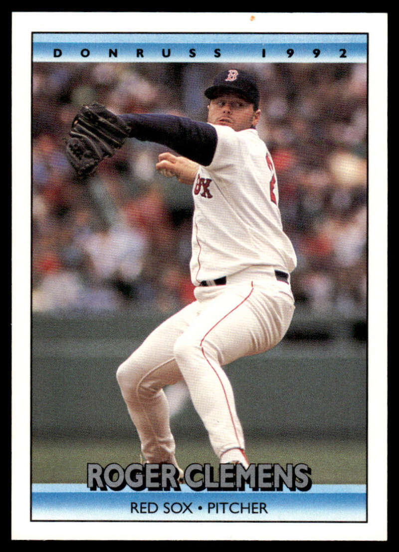 1992 Donruss #244 Roger Clemens EX/NM Boston Red Sox Baseball Card Image 1