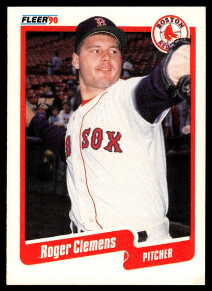 1990 Fleer #271 Roger Clemens EX/NM Boston Red Sox Baseball Card Image 1