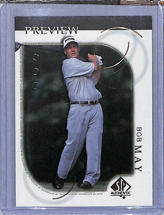 2001 Upper Deck SP Authentic Preview #6 Bob May NM-MT Golf Card  Image 1