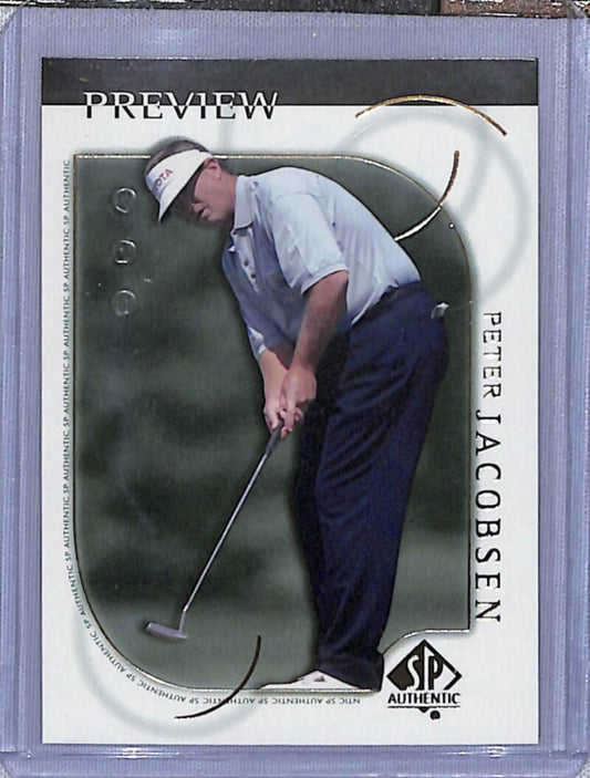 2001 Upper Deck SP Authentic Preview #15 Peter Jacobsen NM-MT Golf Card  Image 1