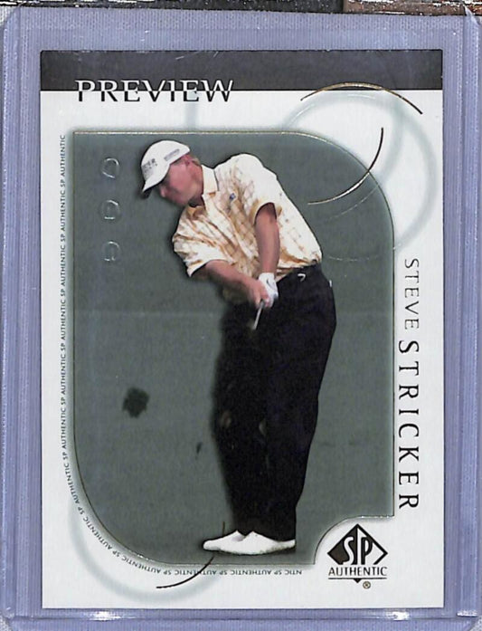 2001 Upper Deck SP Authentic Preview #18 Steve Stricker NM-MT Golf Card  Image 1