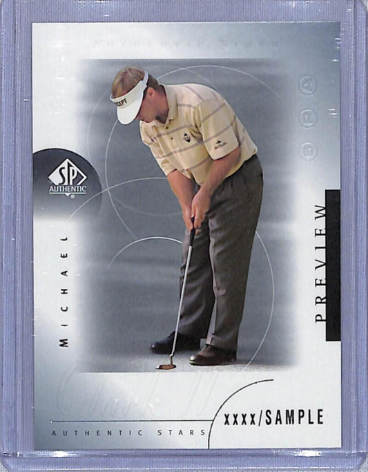 2001 Upper Deck SP Authentic Preview #37 Michael Clark II NM-MT Golf Card  Image 1