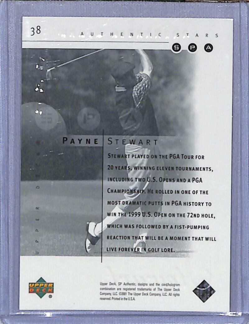 2001 Upper Deck SP Authentic Preview #38 Payne Stewart NM-MT Golf Card  Image 2