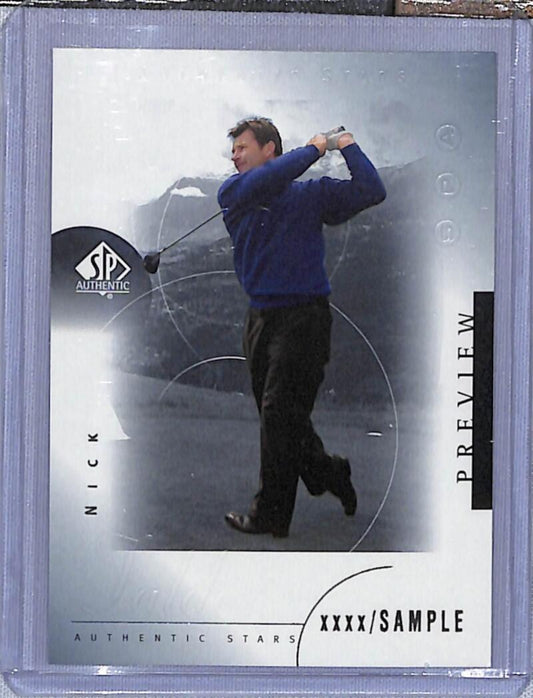 2001 Upper Deck SP Authentic Preview #44 Nick Faldo NM-MT Golf Card  Image 1