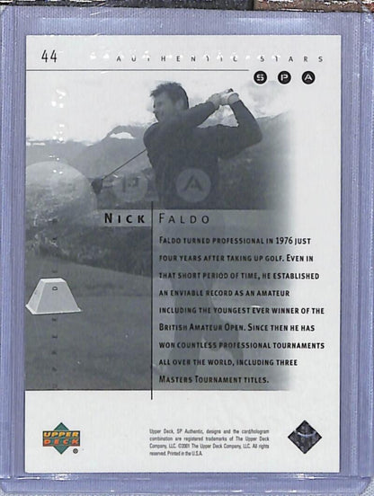 2001 Upper Deck SP Authentic Preview #44 Nick Faldo NM-MT Golf Card  Image 2