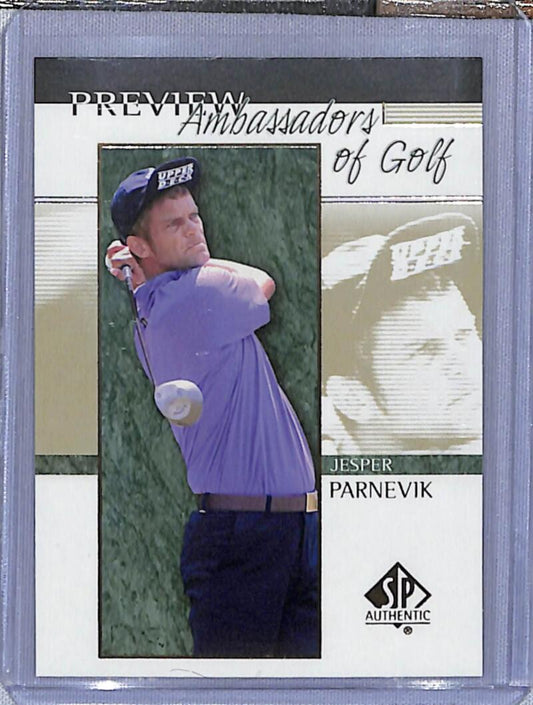 2001 Upper Deck SP Authentic Preview #55 Jesper Parnevik NM-MT Golf Card  Image 1