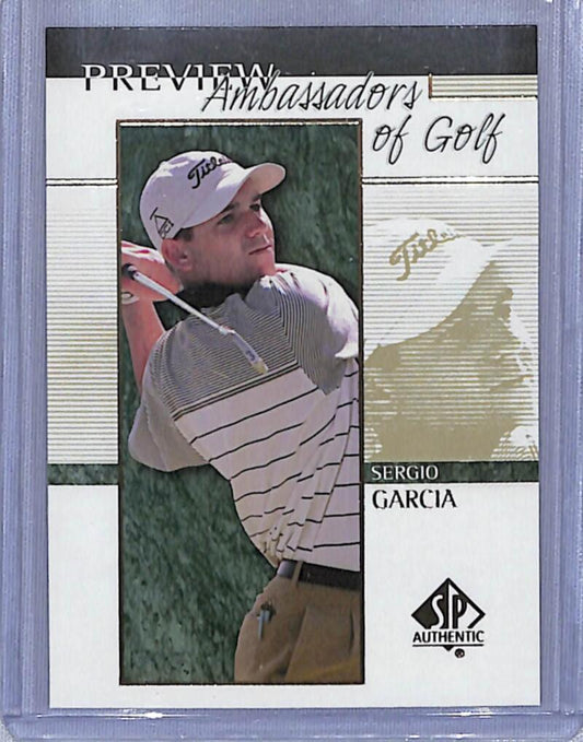 2001 Upper Deck SP Authentic Preview #59 Sergio Garcia NM-MT Golf Card  Image 1