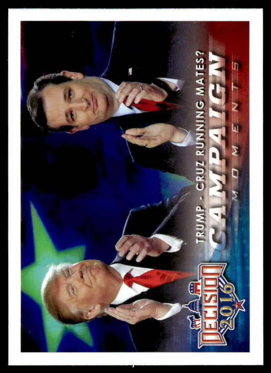 2016 Leaf Decision 2016 #93 Trump - Cruz Running mates? NM-MT Political Trading Card  Image 1
