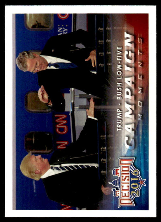 2016 Leaf Decision 2016 #94 Trump - Bush low-five NM-MT Political Trading Card  Image 1