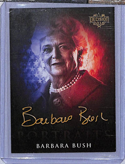 2016 Leaf Decision 2016 First Lady Portraits #1 Barbara Bush NM-MT NonSport Card Image 1