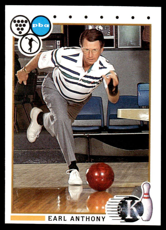 1990 Kingpins #1 Earl Anthony NM-MT PBA Bowling Card Image 1