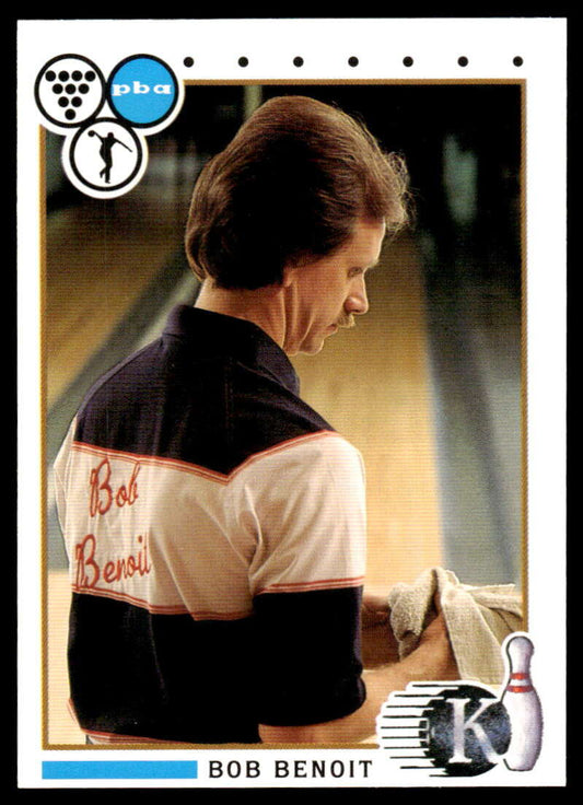 1990 Kingpins #9 Bob Benoit NM-MT PBA Bowling Card Image 1