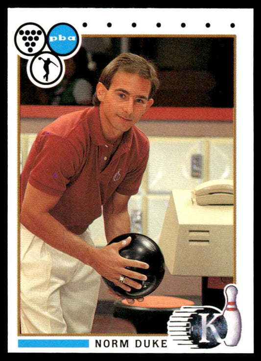 1990 Kingpins #13 Norm Duke NM-MT PBA Bowling Card Image 1