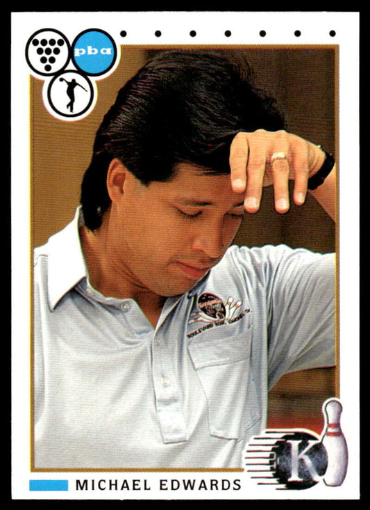 1990 Kingpins #78 Michael Edwards NM-MT PBA Bowling Card Image 1
