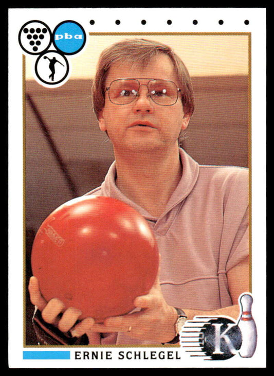 1990 Kingpins #92 Ernie Schlegel NM-MT PBA Bowling Card Image 1