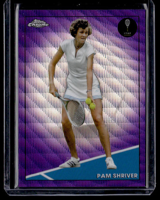 2021 Topps Chrome Refractor Purple #61 Pam Shriver NM-MT 2/199 Tennis Card Image 1