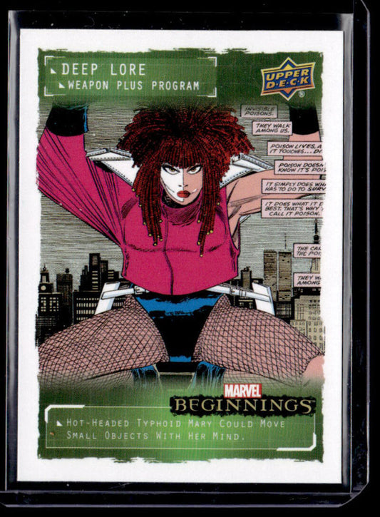 2022 Upper Deck Marvel Beginnings Vol. 2 Series 1 Deep Lore - Weapons Plus #DLWP10 Typhoid Mary NM-MT NonSport Card Image 1