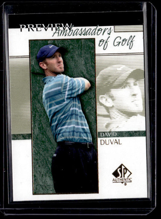 2001 Upper Deck SP Authentic Preview #57 David Duval NM-MT Golf Card  Image 1