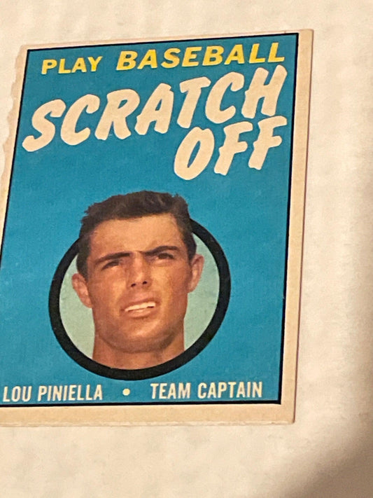 1969 Topps Baseball Scratch Off Lou Pinella - TradingCardsMarketplace.com
