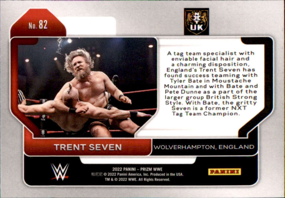 2022 Panini Prizm WWE # 82 Trent Seven   NXT UK Image 2
