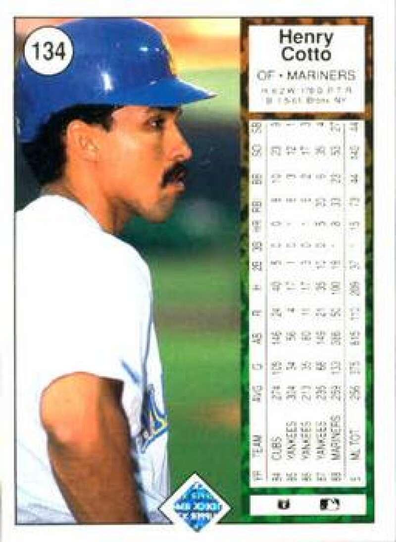 1989 Upper Deck #134 Henry Cotto NM-MT Seattle Mariners Baseball Card Image 2