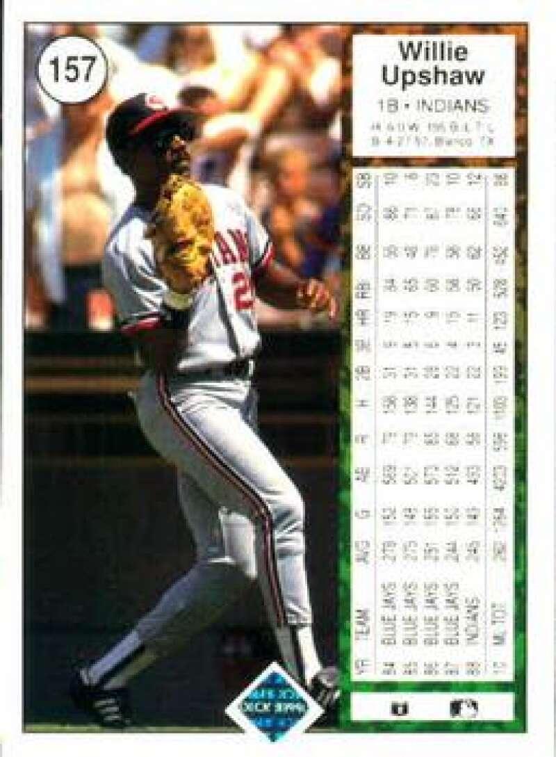 1989 Upper Deck #157 Willie Upshaw NM-MT Cleveland Indians Baseball Card Image 2