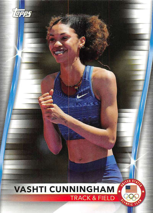 2021 Topps US Olympics and Paralympics Team Hopefuls NM-MT #10 Vashti Cunningham Track & Field Card Image 1