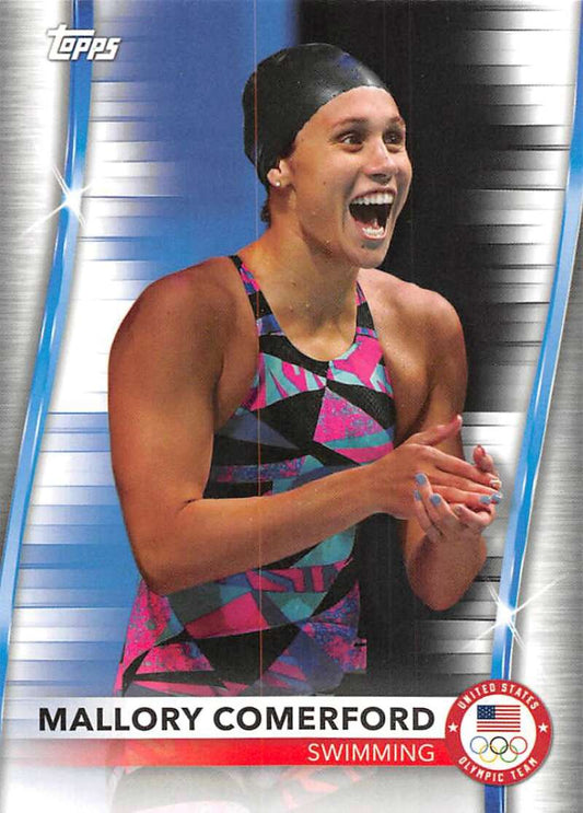 2021 Topps US Olympics and Paralympics Team Hopefuls NM-MT #26 Mallory Comerford Swimming Card Image 1