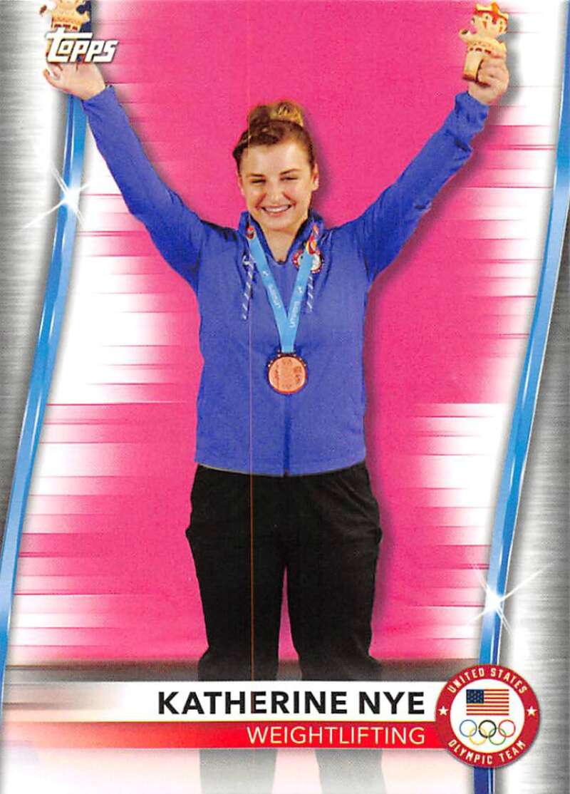 2021 Topps US Olympics and Paralympics Team Hopefuls NM-MT #32 Katherine Nye Weightlifting Card Image 1