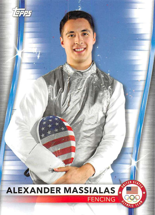 2021 Topps US Olympics and Paralympics Team Hopefuls NM-MT #36 Alexander Massialas Fencing Card Image 1
