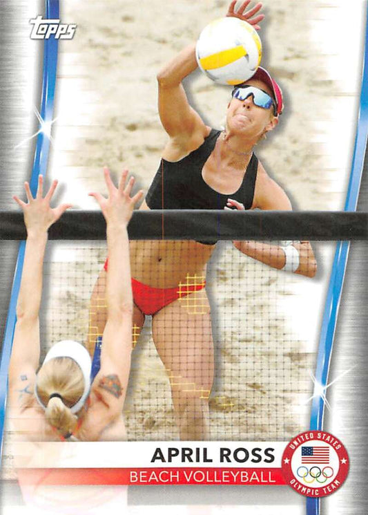 2021 Topps US Olympics and Paralympics Team Hopefuls NM-MT #40 April Ross Beach Volleyball Card Image 1