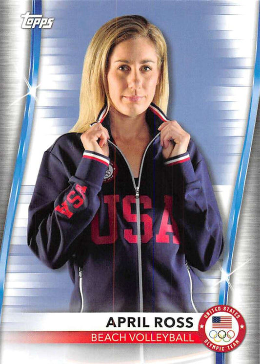 2021 Topps US Olympics and Paralympics Team Hopefuls NM-MT #42 April Ross Beach Volleyball Card Image 1