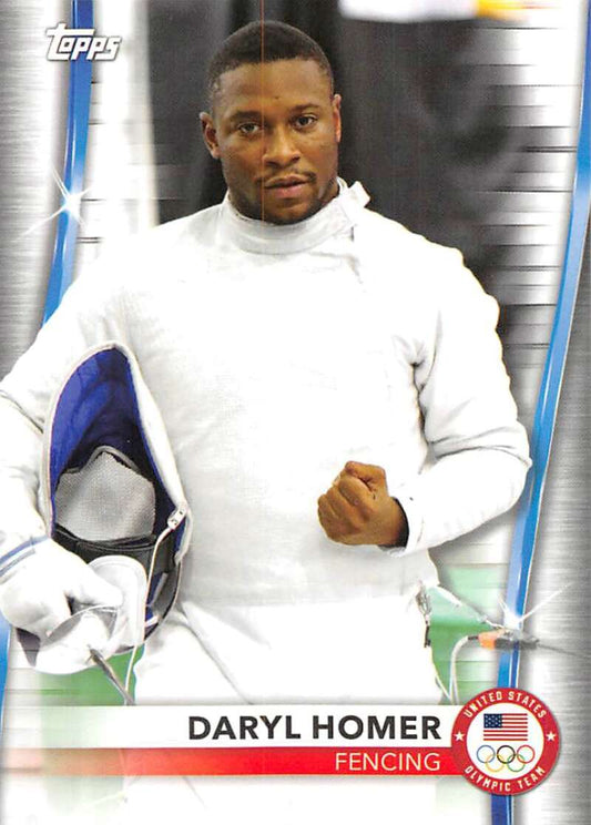 2021 Topps US Olympics and Paralympics Team Hopefuls NM-MT #49 Daryl Homer Fencing Card Image 1