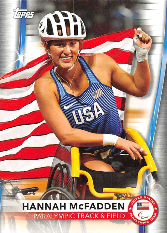 2021 Topps US Olympics and Paralympics Team Hopefuls NM-MT #51 Hannah McFadden Paralympic Track & Field Card Image 1