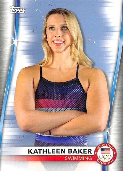 2021 Topps US Olympics and Paralympics Team Hopefuls NM-MT #71 Kathleen Baker Swimming Card Image 1