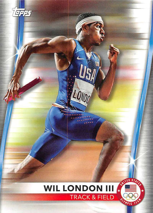 2021 Topps US Olympics and Paralympics Team Hopefuls NM-MT #73 Wil London III Track & Field Card Image 1