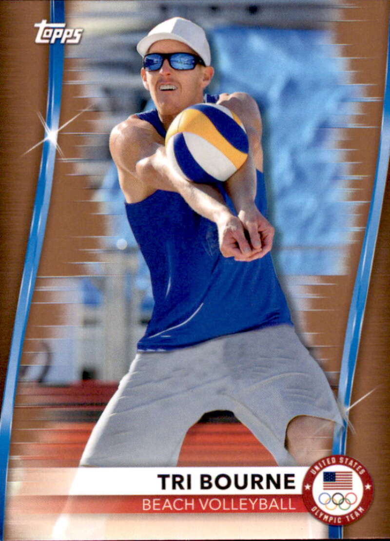 2021 Topps US Olympics Bronze #46 Tri Bourne NM-MT Beach Volleyball Card Image 1