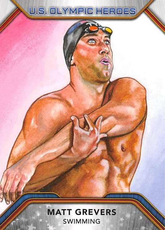 2021 Topps US Olympics Heroes #OH-MG Matt Grevers NM-MT Swimming Card Image 1