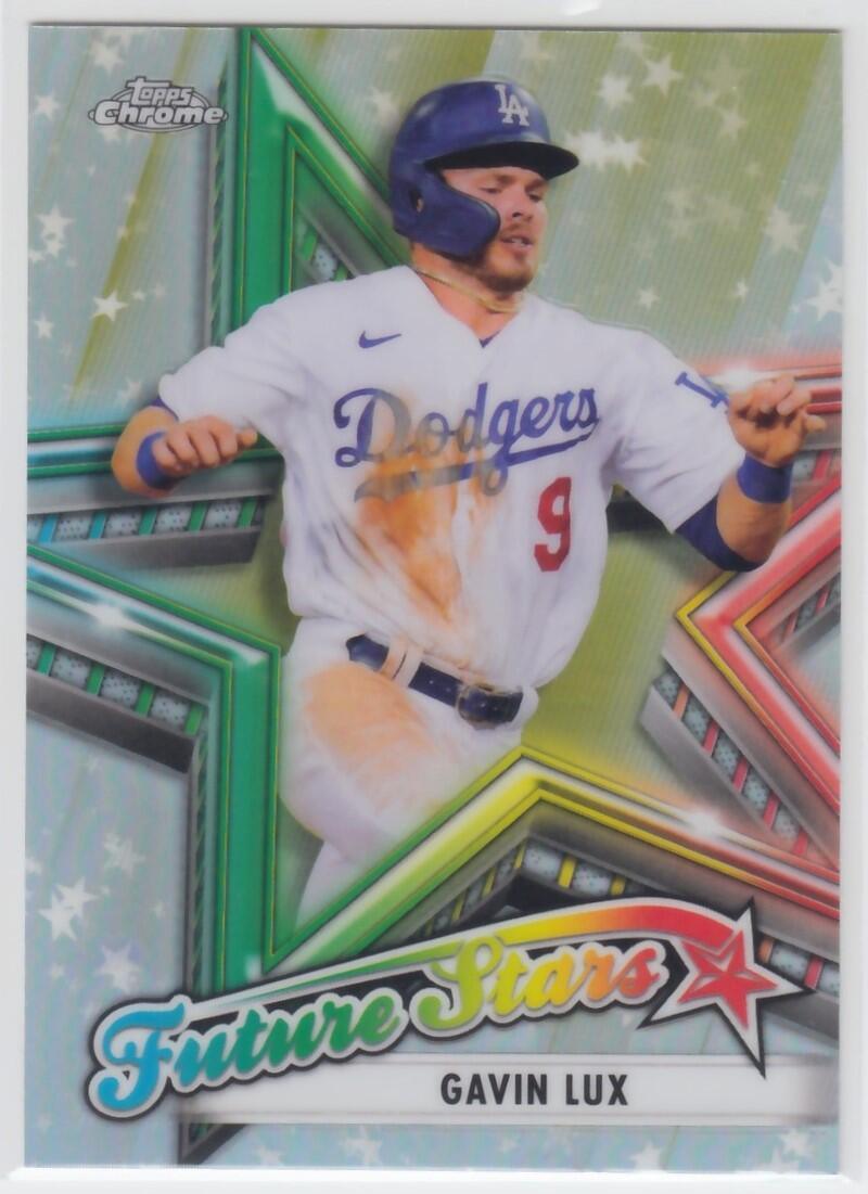 2021 Topps Chrome Future Stars Refractor #FS-14 Gavin Lux NM-MT Los Angeles Dodgers Baseball Card Image 1