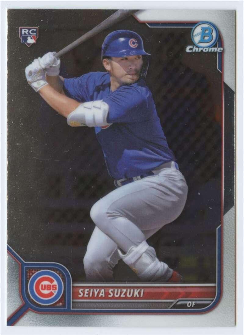 2022 Bowman Chrome #69 Seiya Suzuki NM-MT RC Rookie Chicago Cubs Baseball Card Image 1